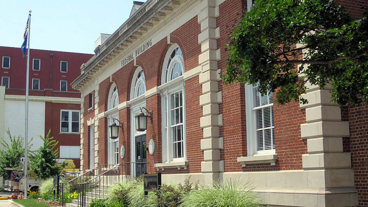 Greenwood Arts Center in downtown Greenwood, South Carolina