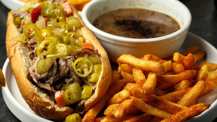 Italian beef sandwich