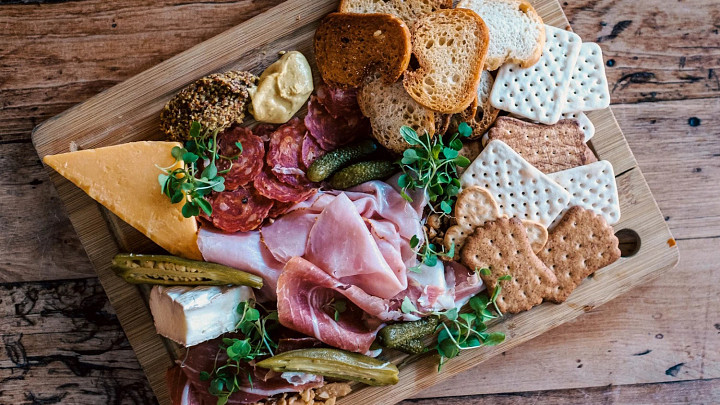 Charcuterie board from Whiskey Alley