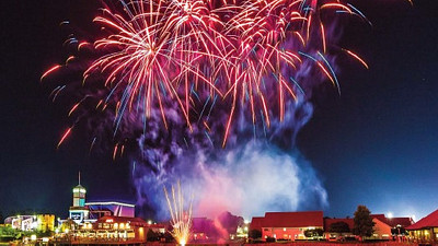 fireworks over Broadway at the Beach, Myrtle Beach