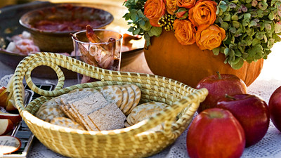 sweetgrass basket with bread