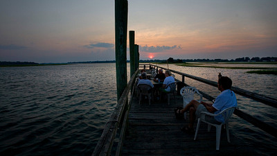 Bowens Island Oysters with a View